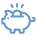 blue piggybank icon