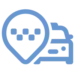 blue taxi icon